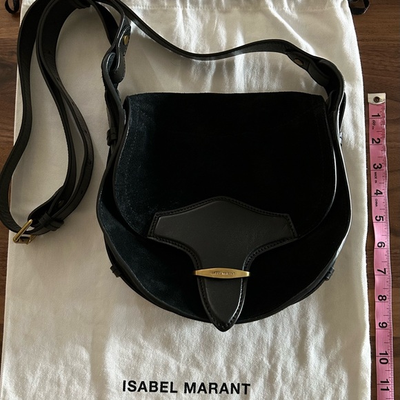 ISABEL MARANT BAG SUEDE LEATHER BLACK - Picture 10 of 13